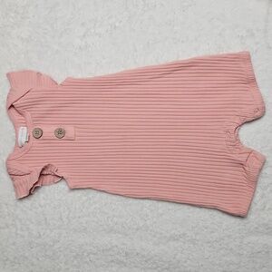 Bon Bebe Willow & Whimsy Pink Ruffled Baby Romper 12 Months